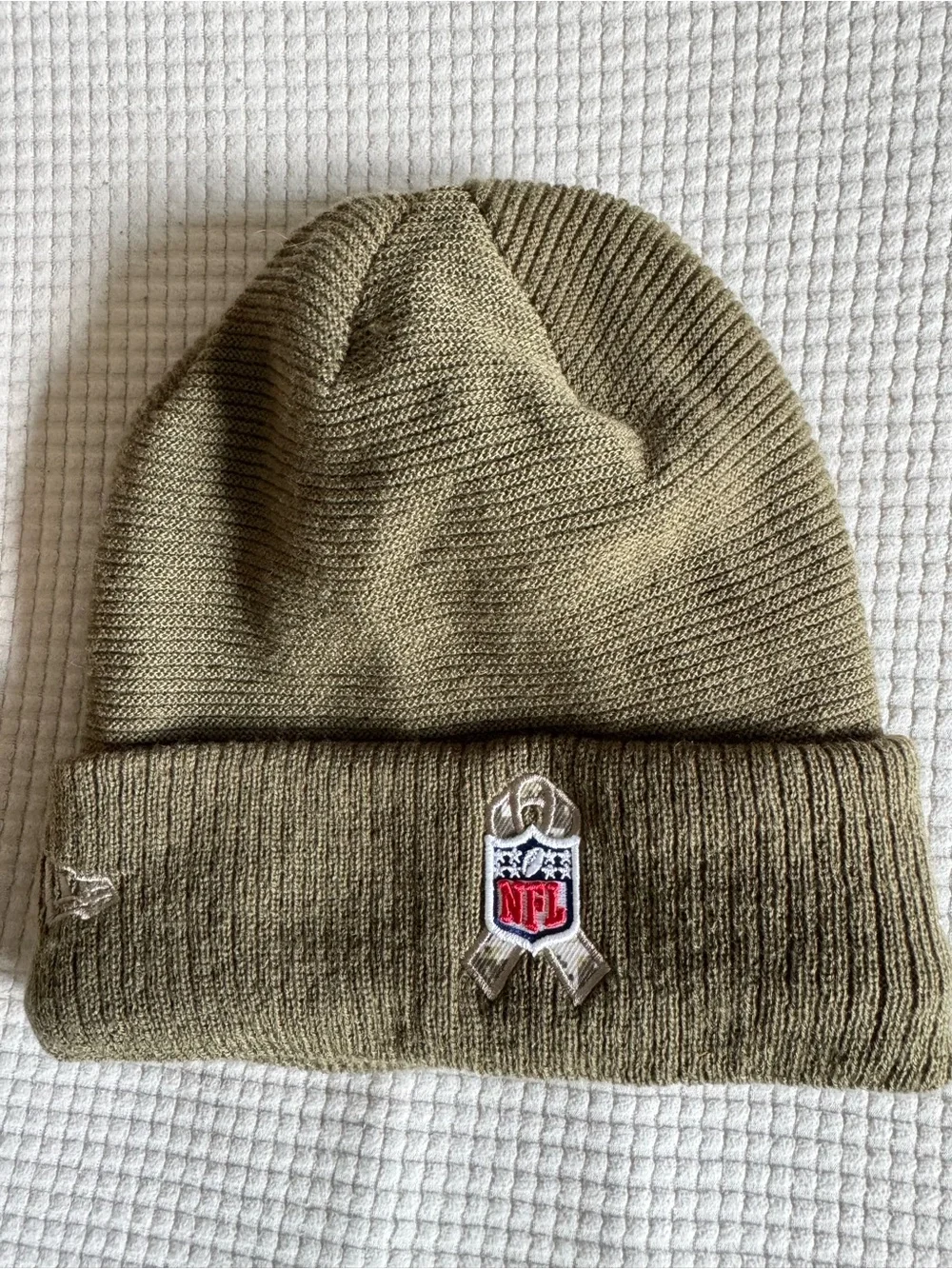 NFL New York Giants Salute to Service Olive Knit Cuffed Beanie